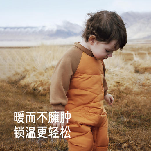 【商场同款】英氏婴儿衣服秋冬保暖男童连体衣撞色抗菌男宝爬服 商品图3