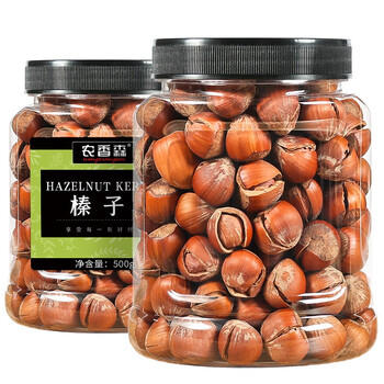 农香森榛子500g罐装坚果新货大榛果熟薄壳开口果干果休闲炒货零食 /休闲食品 /坚果炒货 /开心果 商品图0