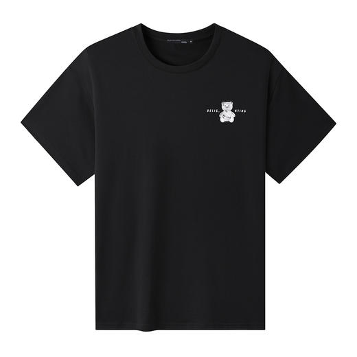 GXG男装【卡通小熊】夏季时尚百搭情侣款圆领纯棉短袖t恤K&C 商品图2