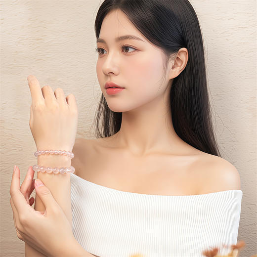 粉水晶手链 水晶手串叠戴晶石手链女士礼物MEMORA诗普琳CB205107 商品图1