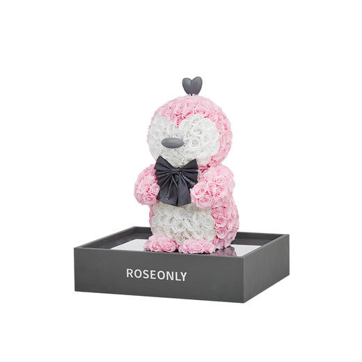 【新品爱礼】ROSEONLY诺誓 高端定制 永生玫瑰 公仔系列 玫瑰企鹅 送朋友 情人节礼物 商品图2