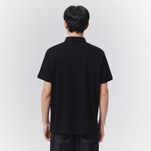 GXG男装【7A抗菌】25夏季时尚撞色条纹翻领休闲凉感短袖男式POLO衫K&C 商品图7