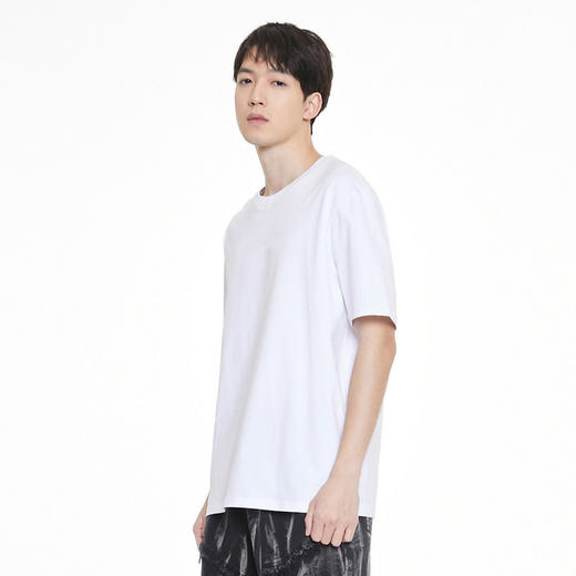 GXG男装【百搭纯色】夏季宽松纯棉休闲短袖T恤男K&C 商品图4