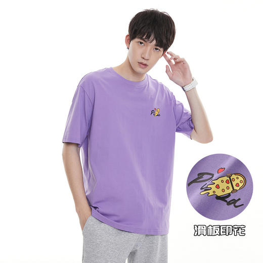 GXG男装夏季宽松男式短袖简单卡通印花百搭T恤上衣K&C 商品图2