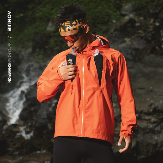 奥尼捷轻便越野跑冲锋衣跑步运动男女防风防水户外专业压胶风衣/FM5216 商品图1
