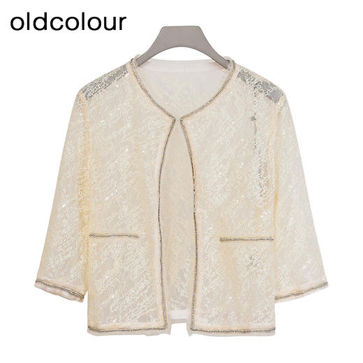 oldcolour商场同款夏季设计感高级气质时尚优雅短外套女P22041291 商品图0