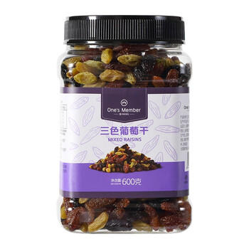 1号会员店 三色葡萄干 600g  无核大颗粒新疆特产蜜饯零食果干0添加 /休闲食品 /蜜饯果干 /葡萄干 商品图1
