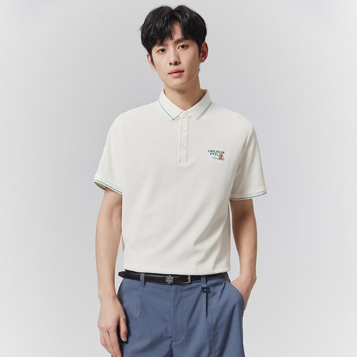 GXG男装【7A抗菌】25夏季简约百搭时尚刺绣凉感透气男式翻领短袖POLO衫K&C 商品图9