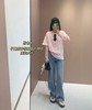 新款地素原版长袖T恤假两件网纱拼接花朵印花可露丽上衣 商品缩略图2