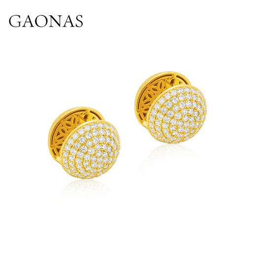 GAONAS 万华镜璀璨贵气金色设计耳环11539EGO 商品图2