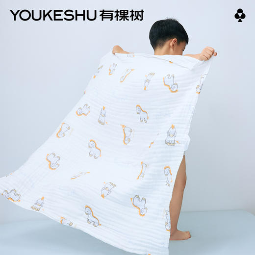 【新品上新】有棵树纯棉纱布儿童浴巾被裹巾-J2002 商品图0
