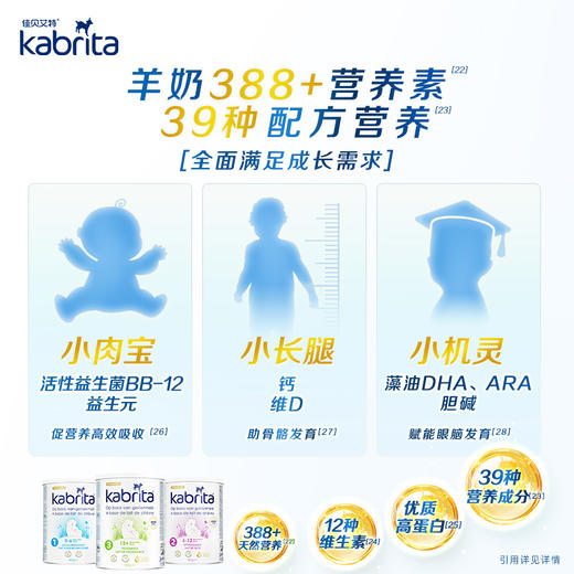 Kabrita佳贝艾特荷兰版白金版婴幼儿羊奶粉1段0-6个月800g/罐 商品图2