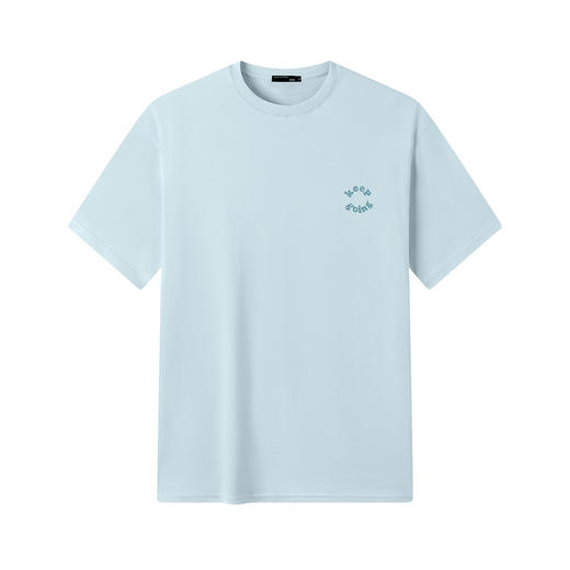 GXG男装【100%棉】25夏季时尚字母刺绣舒适透气男式圆领短袖T恤K&C 商品图4