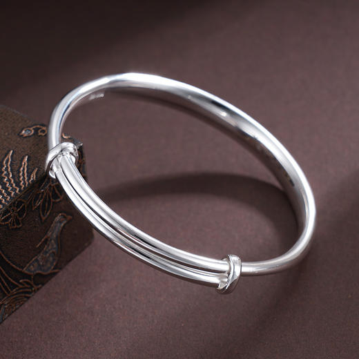 子佩集S999银【福寿如意】手镯【TC0241184】纯银手镯福字推拉2507 商品图7