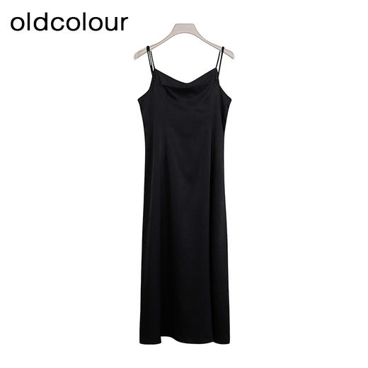 oldcolour商场同款春秋季黑白撞色气质长袖连衣裙套装女P381002A1 商品图3