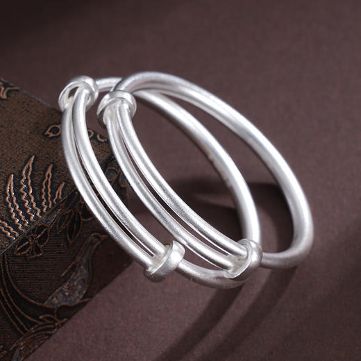 子佩集S999银【平平安安】童镯【TB0300656】纯银儿童平安喜乐2507 商品图5