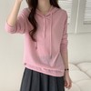 【100羊毛】连帽长袖套头针织衫上衣女早秋薄款亲肤显瘦外搭内搭    ASZT-AS2058832 商品缩略图1