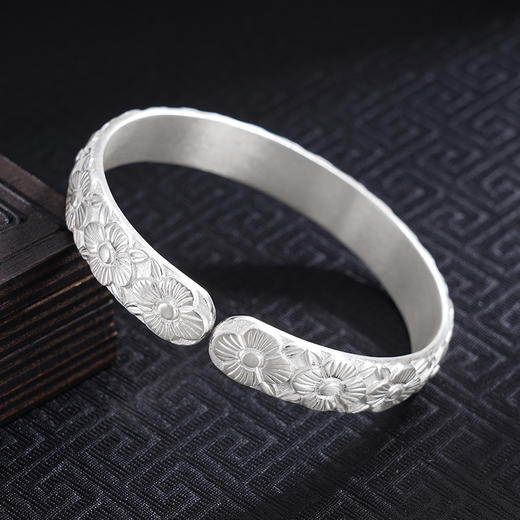 【花开成景】子佩集S999手工银手镯原创设计【55091148】2506 商品图2