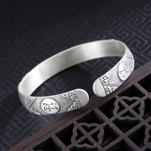 【花开福乐】子佩集S999手工银手镯原创设计【55091224】2506 商品图6