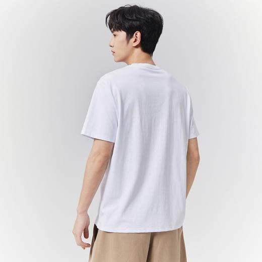 GXG男装【凉感透气】25夏季小鲸鱼绣花圆领休闲男式短袖T恤K&C 商品图3