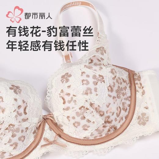 都市丽人内衣女士内衣蕾丝内衣文胸B杯可穿软钢圈三排四扣LBH5F8 商品图7