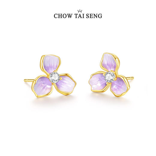 周大生紫藤花珍珠手链女纯银S925轻奢设计感手饰七夕礼物送女友 商品图2