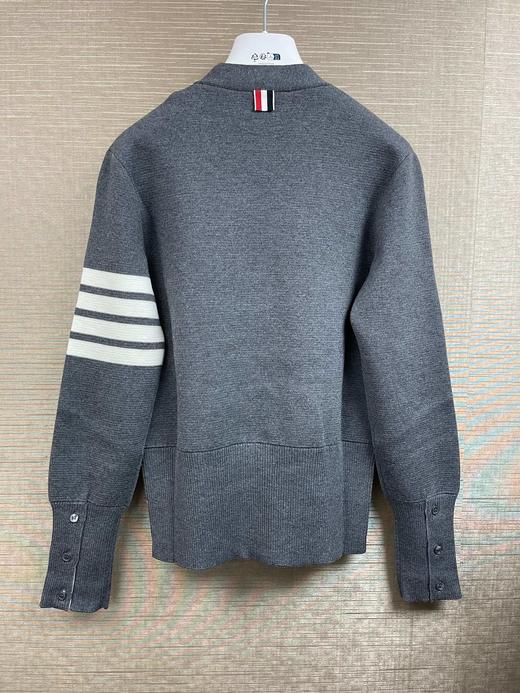 女款四道杠V领针织开衫毛衣022 商品图1