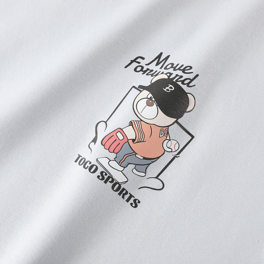 GXG男装【棒球熊】25夏季凉感透气抗紫外线男式圆领短袖T恤K&C 商品图9