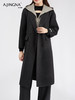 【商城同款】阿菁娜休闲百搭连帽假两件长款羊毛大衣F30D211023 商品缩略图1