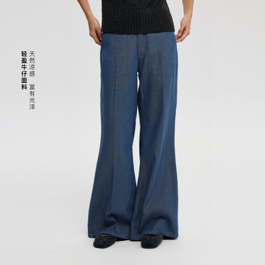 oneup天丝阔腿微喇牛仔裤 商品图2