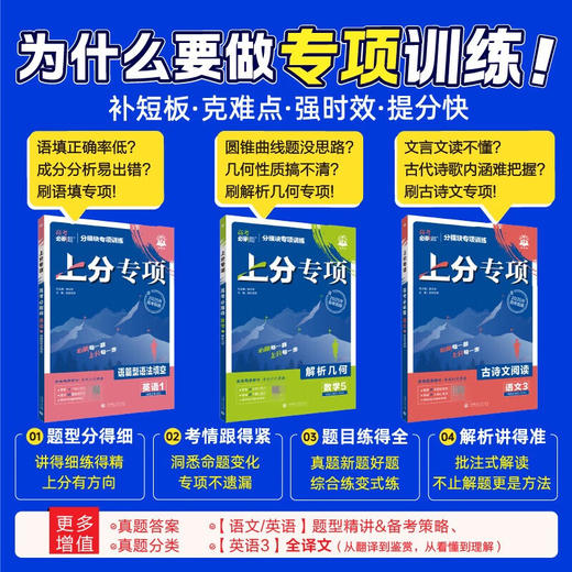 2026高考必刷题上分专项语文英语数学物理化学生物政治历史地理语法完型阅读高中专项训练 商品图2