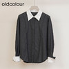 oldcolour商场同款春秋款撞色优雅气质长袖衬衫女P420106A1 商品缩略图0