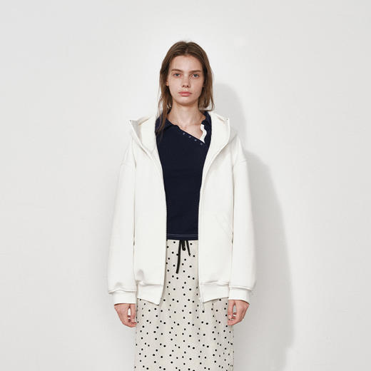 NUTH“凝聚空气”宽松大廓形连帽开衫卫衣女空气感oversize外套 商品图7