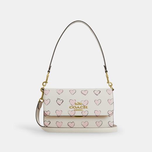 美国COACH蔻驰爱心翻盖包中号 商品图0
