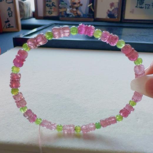 4.6-7mm单圈粉碧玺手串 商品图4