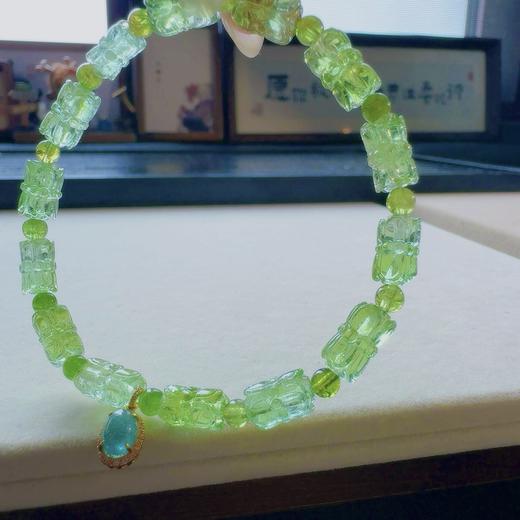 6-10mm单圈莲花绿碧玺手串 商品图4