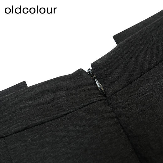 oldcolour商场同款春秋款黑色时尚显瘦设计感短裙女P24061431 商品图4