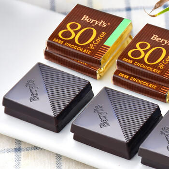 倍乐思（Beryl's）80%可可黑巧克力礼盒 18块108g 运动健身休闲出游零食 生日礼物 /休闲食品 /巧克力 /黑巧克力 商品图8