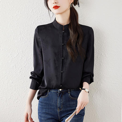 【预售3天】PY 新中式国风立领长袖衬衫 &TG2039 商品图1