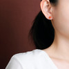 【柿柿如意】S925纯银天然南红水红柿子耳钉【CW-ED03973】 商品缩略图3