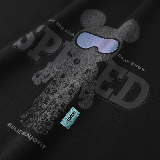 GXG男装【墨镜小熊】夏季简约休闲男士短袖t恤纯棉圆领打底上衣K&C 商品图4