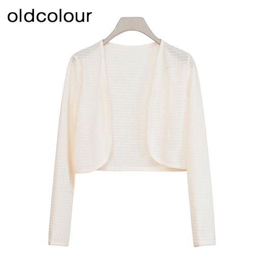 oldcolour商场同款春秋季黑白撞色气质长袖连衣裙套装女P381002A1 商品图4