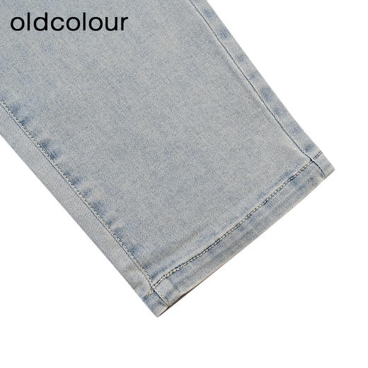 oldcolour商场同款夏季蓝色显瘦百搭高腰小脚牛仔裤女P21113241 商品图3