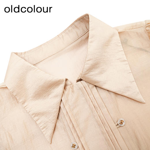 oldcolour商场同款夏季设计感时尚轻薄透气短袖衬衫女P23011173 商品图2