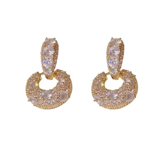 【预售3天】小众轻奢高级感微镶满钻几何两戴耳扣女精致时尚百搭超闪耳环M07-404 商品图3