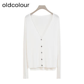 oldcolour商场同款夏款V领时尚百搭短外套女GP21054751