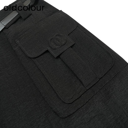 oldcolour商场同款春秋款黑色时尚显瘦设计感短裙女P24061431 商品图3