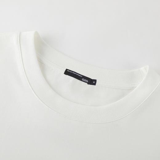 GXG男装【蓝色海边】夏季时尚潮牌宽松男士重磅短袖T恤K&C 商品图3