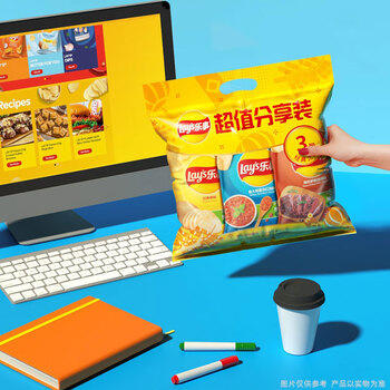 乐事（Lay's）薯片（黄瓜味+原味+红烩味+鱿鱼味+鸡翅味）400g 混合10包 /休闲食品 /膨化食品 /膨化食品大礼包/礼盒 商品图5