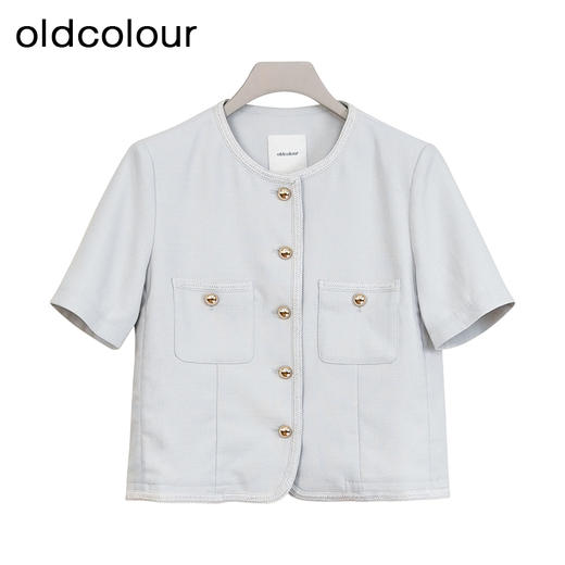 oldcolour商场同款夏季小香风气质圆领直筒短外套女P27041024 商品图0